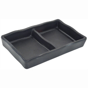 Sauce dish 2in1 5.3" 13x8.2xH3cm Black. Matte